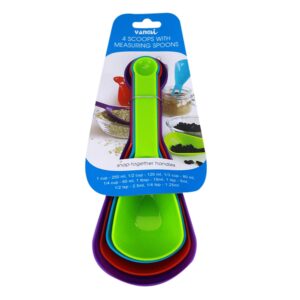 4 Scoops with Measuring Spoons